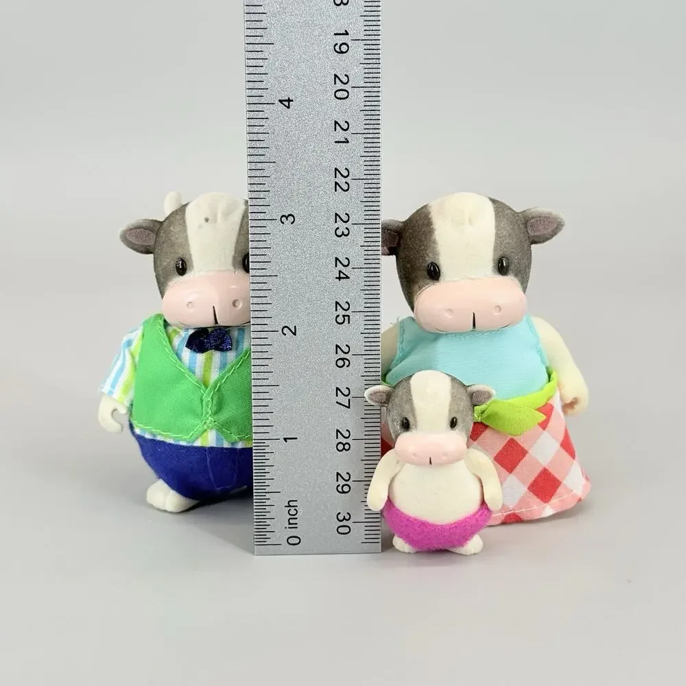 Bandai Lil Woodzeez Maple Town Story Dollhouse Furniture & Cow Family Mixed Lot